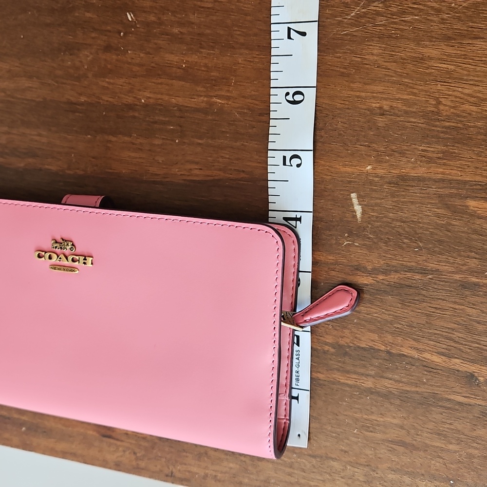 Coach Slim Smooth Pink Leather Wallet - Picture 11 of 14